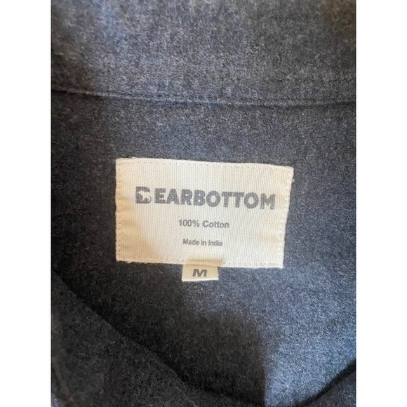 Bearbottom Clothing Men's Medium M Gray Long Sleeve Button Up Shirt‎ 100% Cotton - Picture 3 of 4